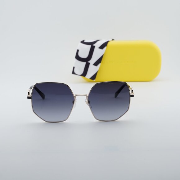 Marc Jacobs MARC 730/S 0RHL 9O Geometric Sunglasses - Black Gold\\Grey main image 10